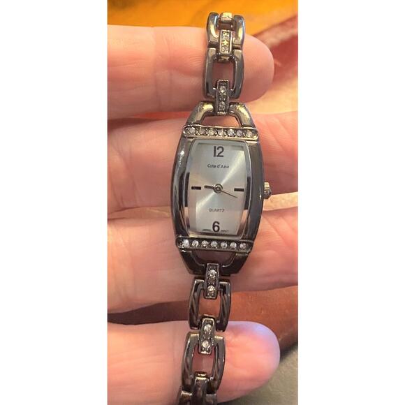 Women's 20mm Gun Metal Tone Cote d'Azur Watch, Crystal Accents - Picture 2 of 3